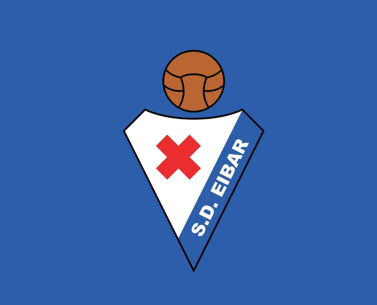 eibar logo club simbolo la liga Spagna calcio astratto design vettore illustrazione con blu sfondo