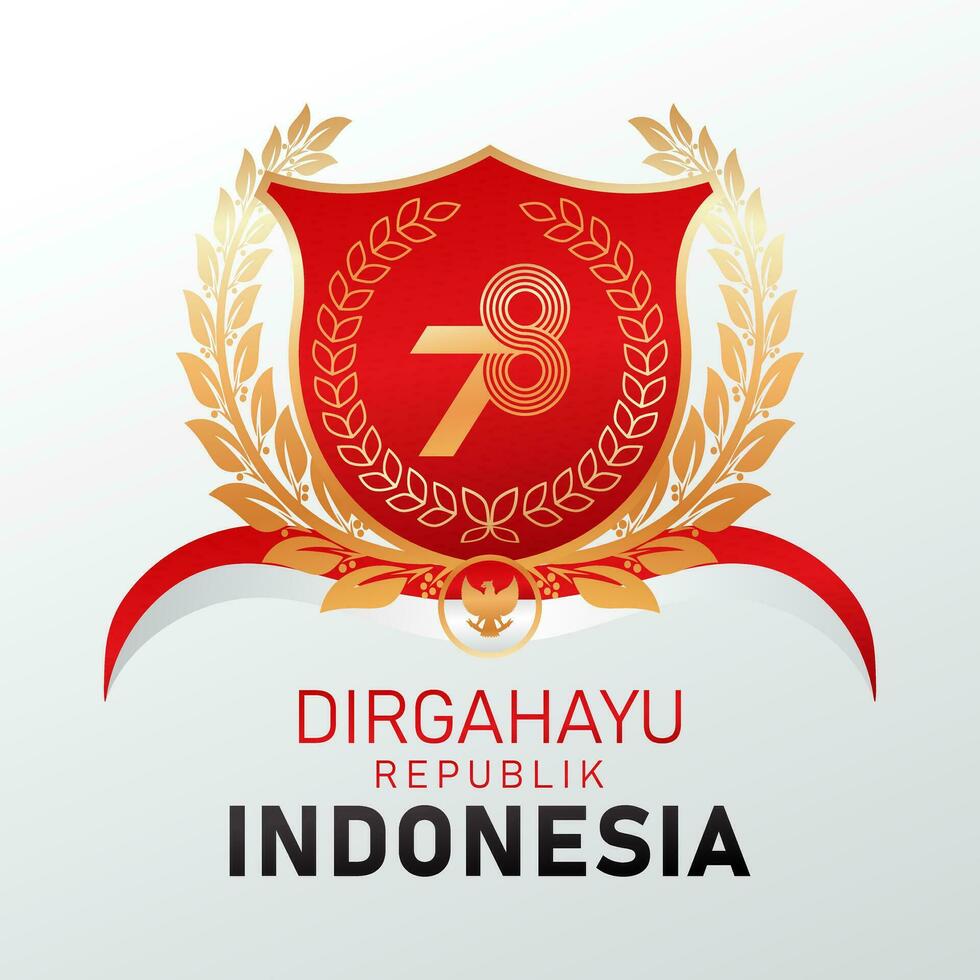 il 78 anni logo di il dirgahayu republik Indonesia distintivo, quale si intende Indonesia indipendenza giorno vettore