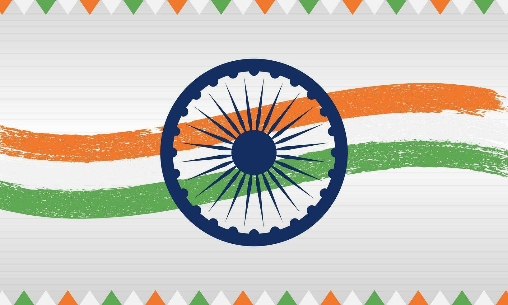 indiano bandiera grunge spazzola ictus stile. adatto per celebrazione sfondo vettore
