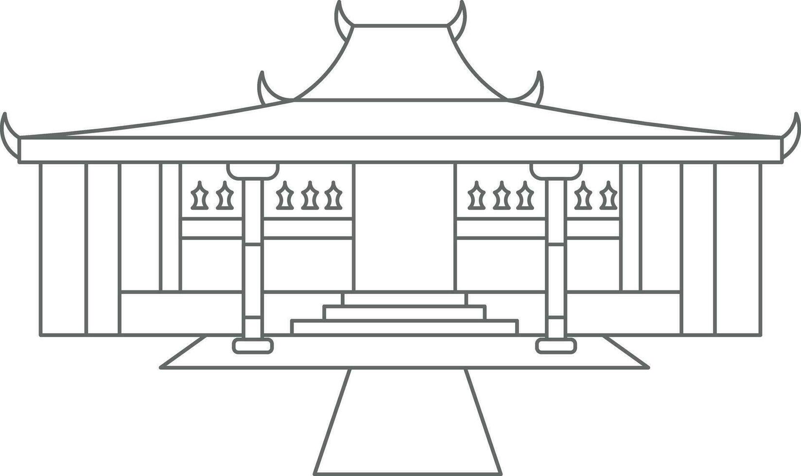 joglo, indonesiano tradizionale Casa, vettore illustrazione