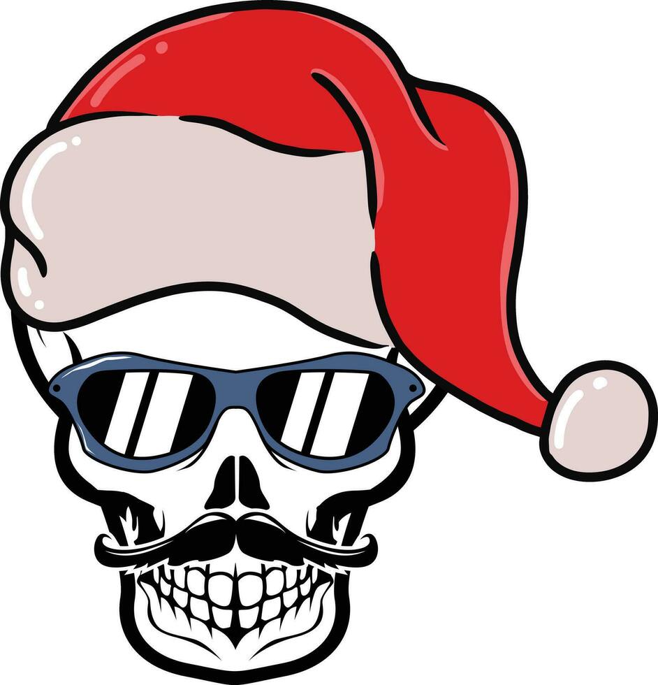 Santa cranio vettore portafortuna personaggio