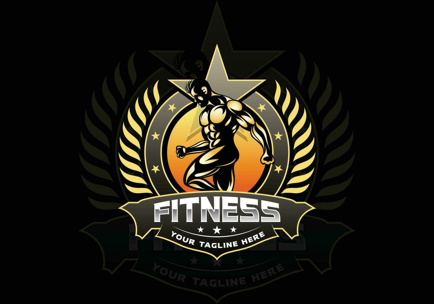 Palestra logo fitness logo maschio atletico logo fisico esercizio logo vettore