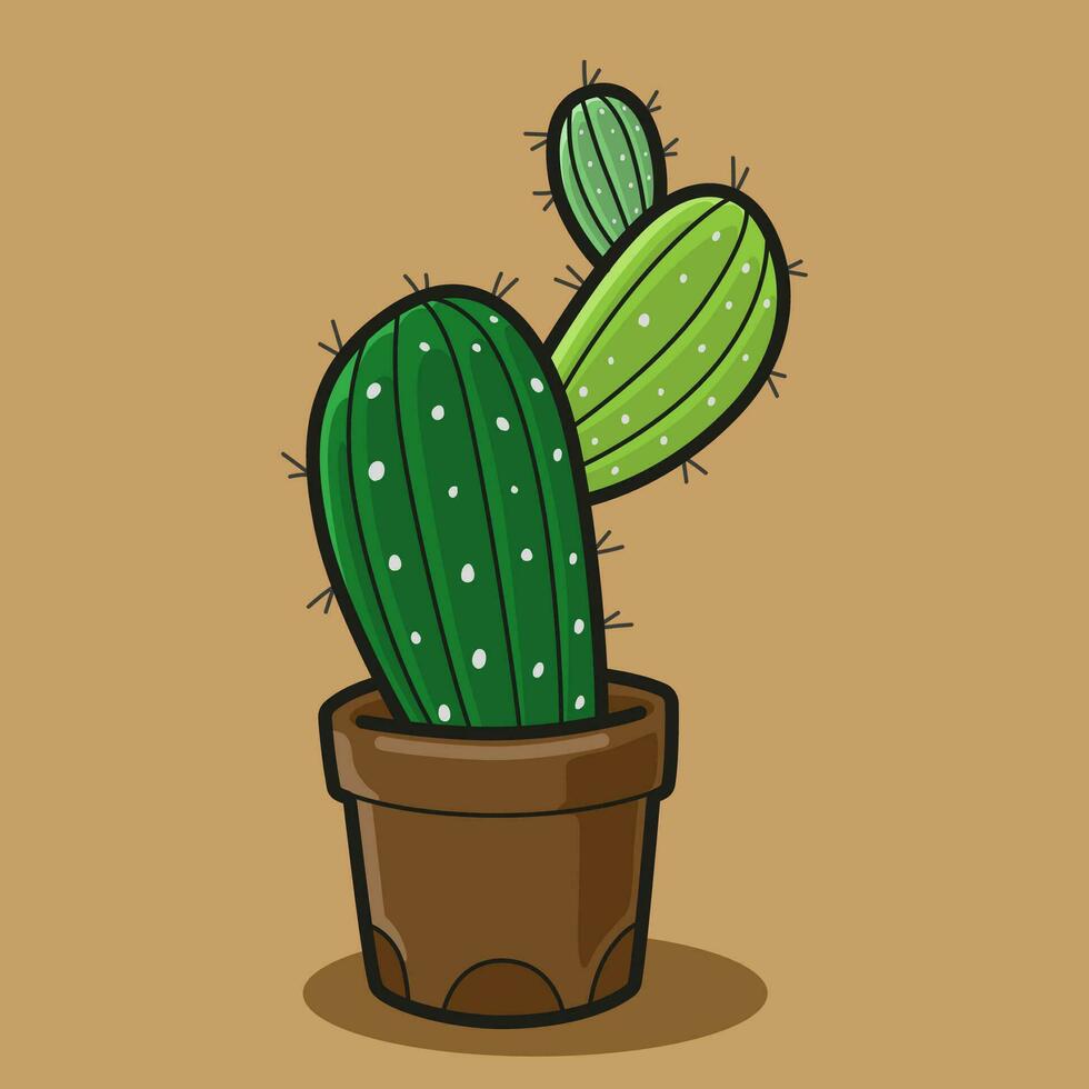 cactus nel un' pentola vettore illustrazione