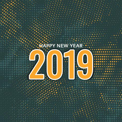 Felice anno nuovo 2019 saluto sfondo vettore