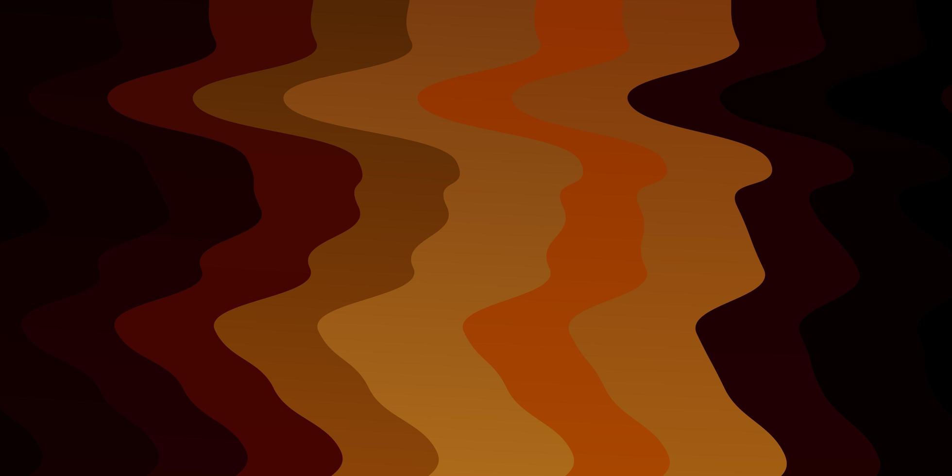 sfondo vettoriale arancione scuro con linee curve
