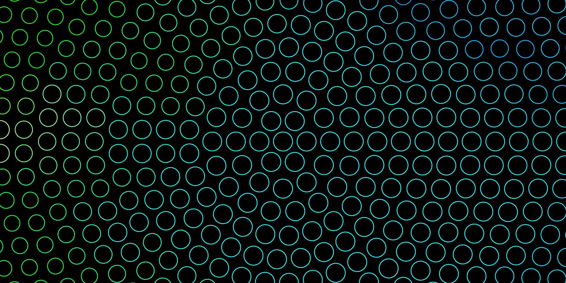 sfondo vettoriale verde blu scuro con cerchi