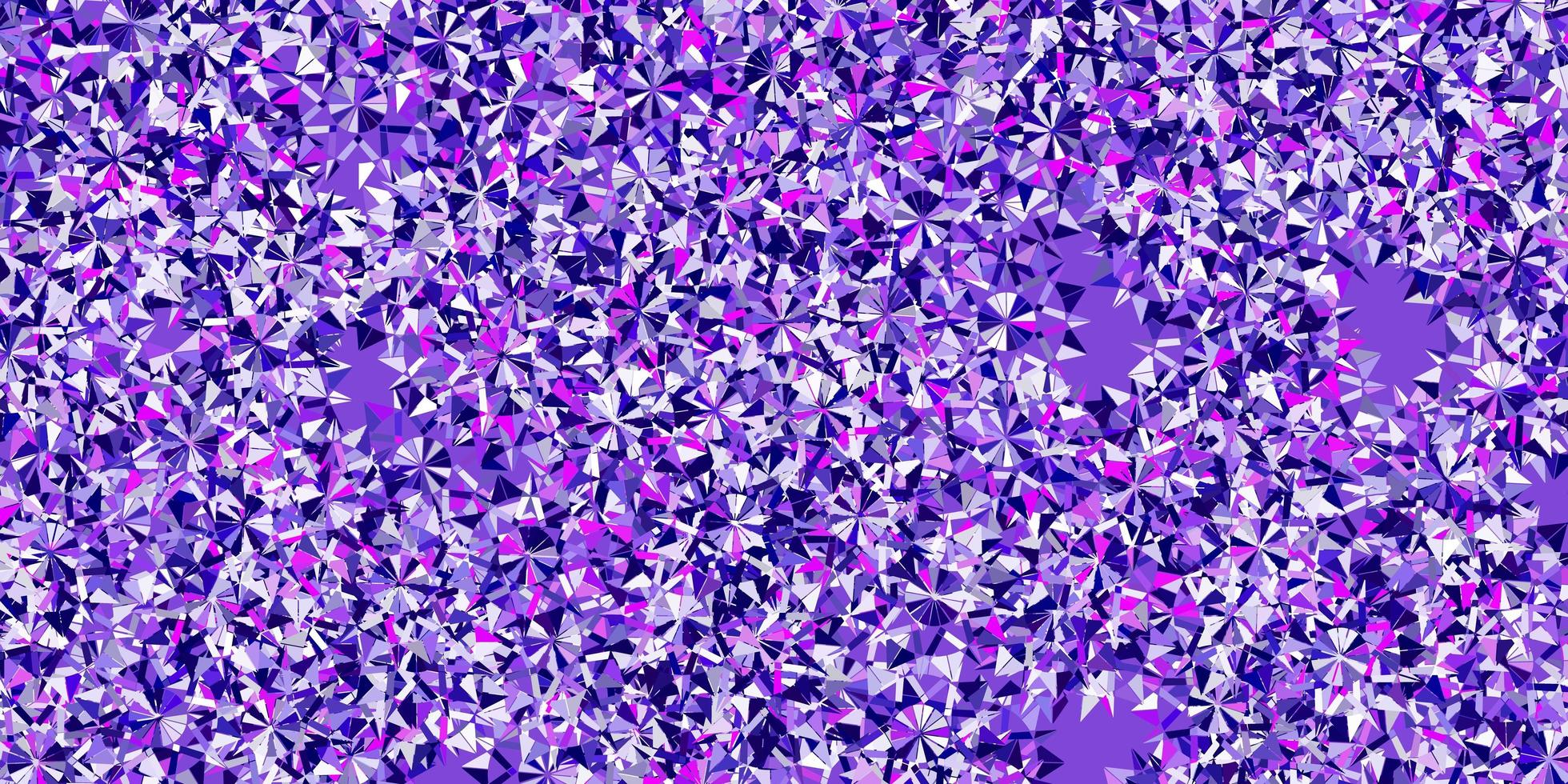 layout vettoriale rosa viola chiaro con bellissimi fiocchi di neve