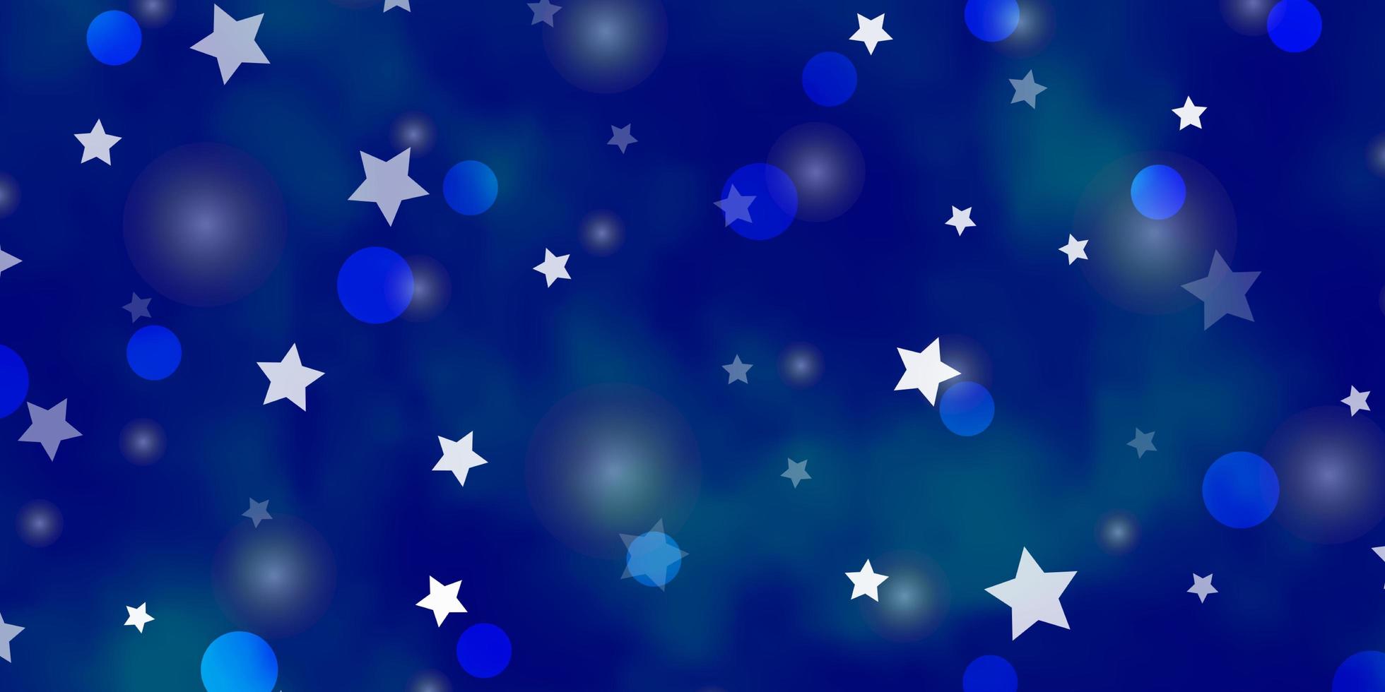 sfondo vettoriale azzurro con cerchi stelle