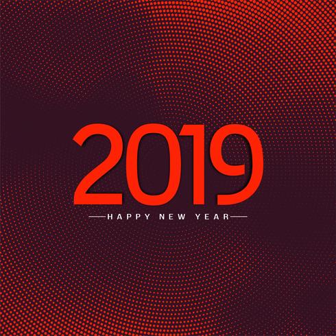 Astratto sfondo elegante felice nuovo anno 2019 vettore
