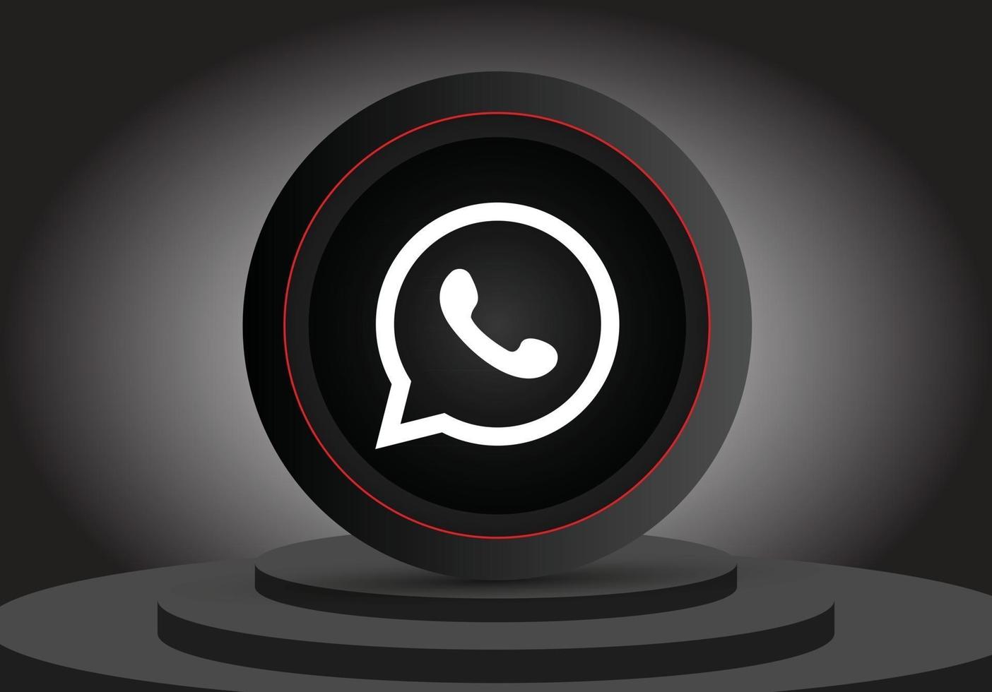 social media 3d icona whatsapp vettore