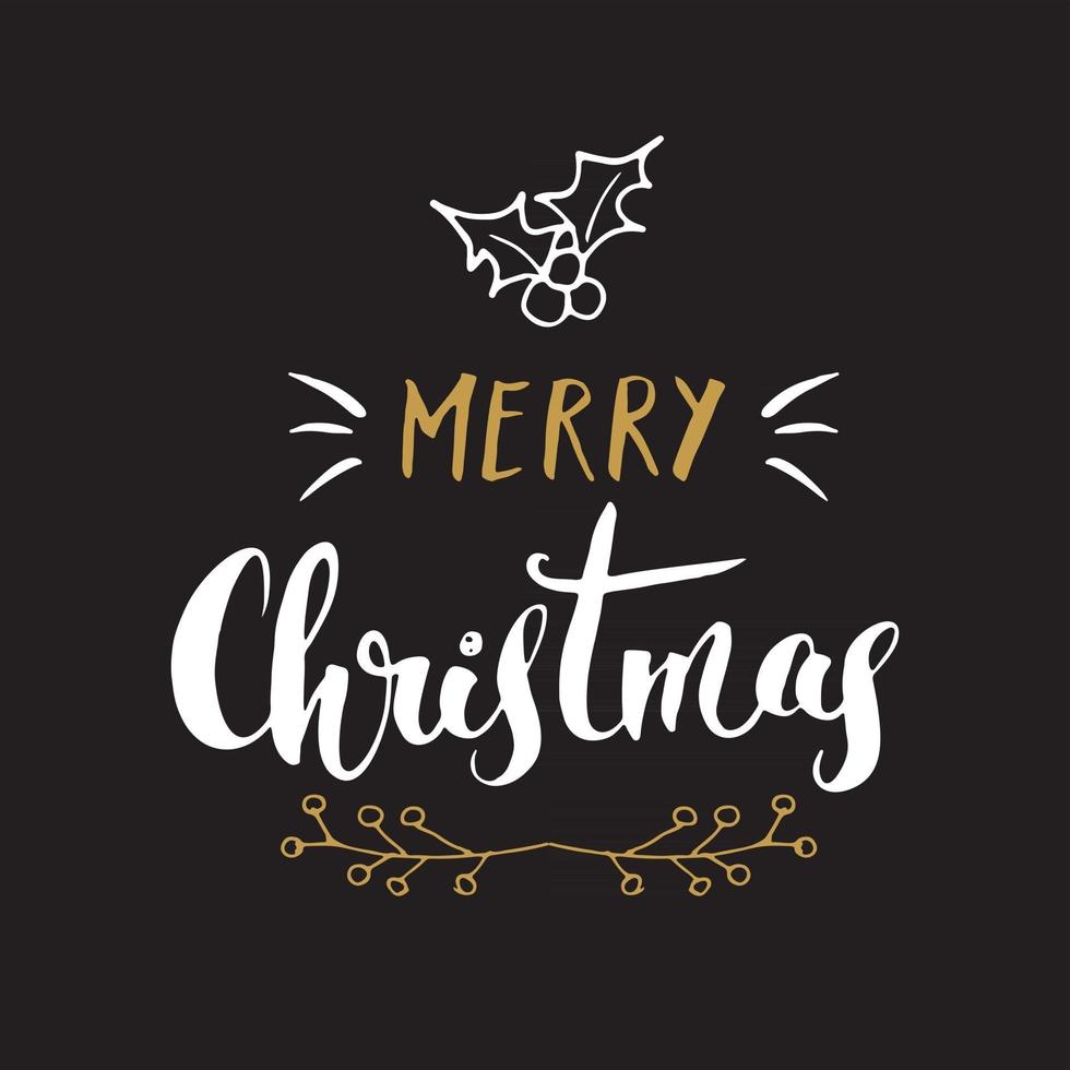 buon natale lettering calligrafico. design tipografico di saluti. lettere di calligrafia per auguri di vacanza. illustrazione di vettore del testo dell'iscrizione disegnata a mano