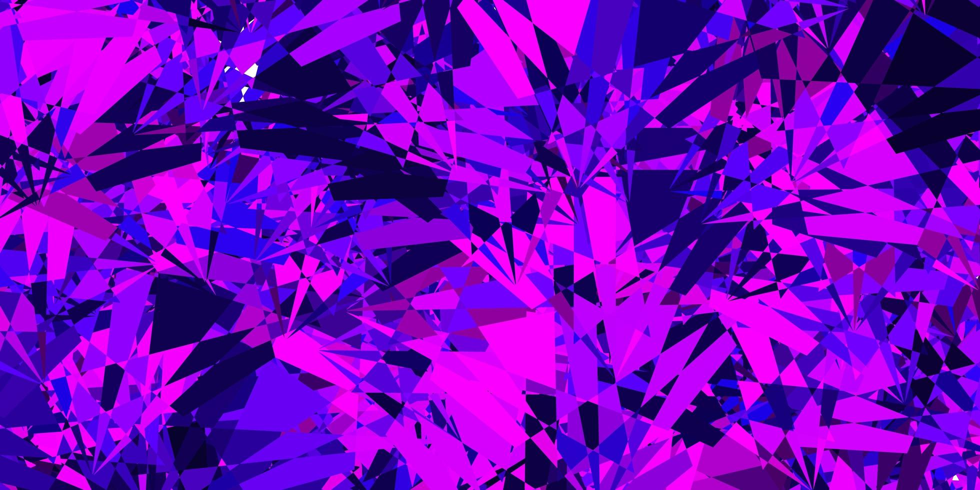 sfondo vettoriale viola scuro con linee di triangoli