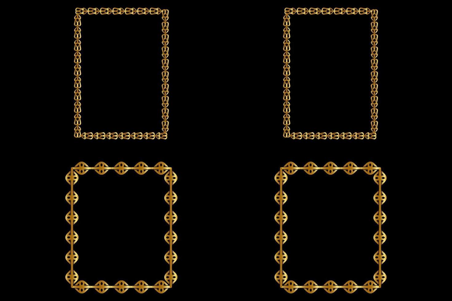 cornici quadrate di lusso vettore