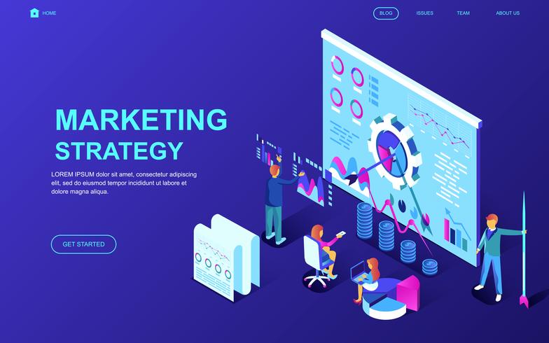 Banner Web di strategia di marketing vettore
