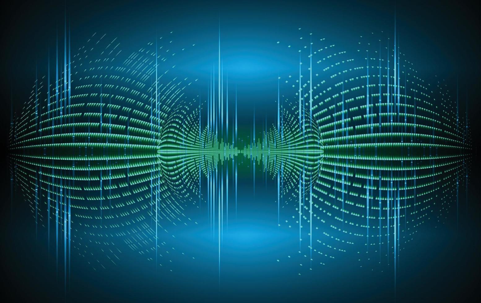 onde sonore che oscillano luce oscura vettore