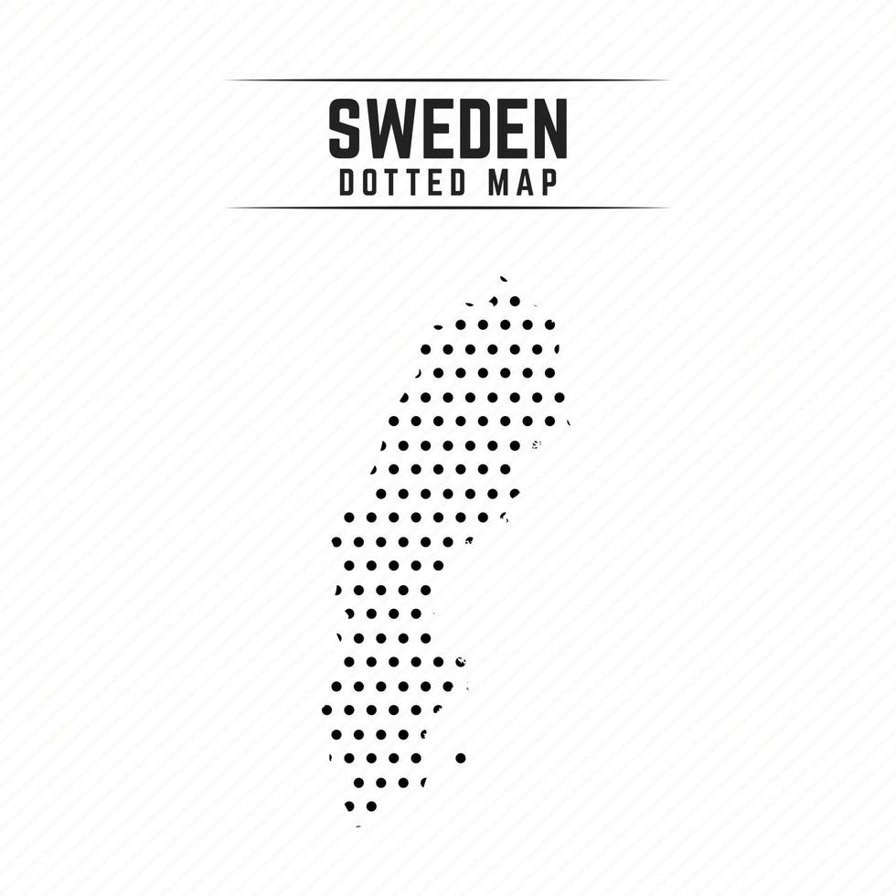 mappa tratteggiata della svezia vettore