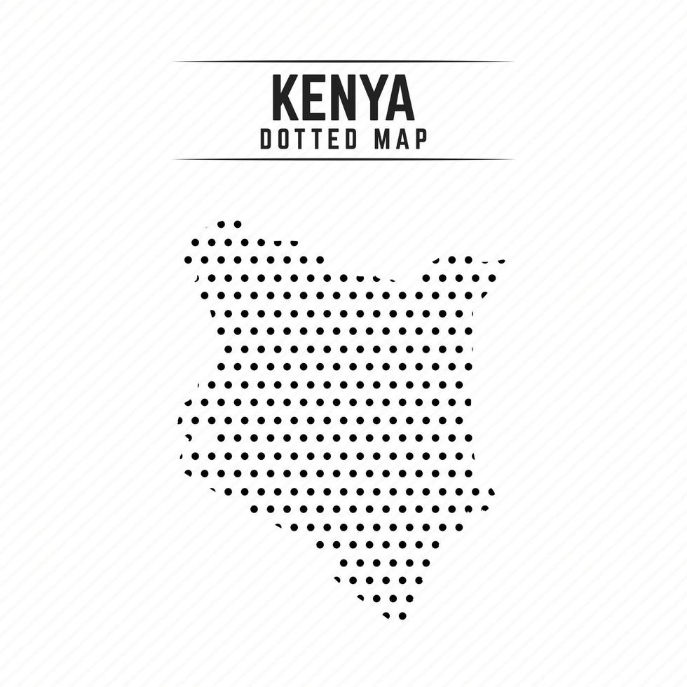 mappa tratteggiata del kenya vettore