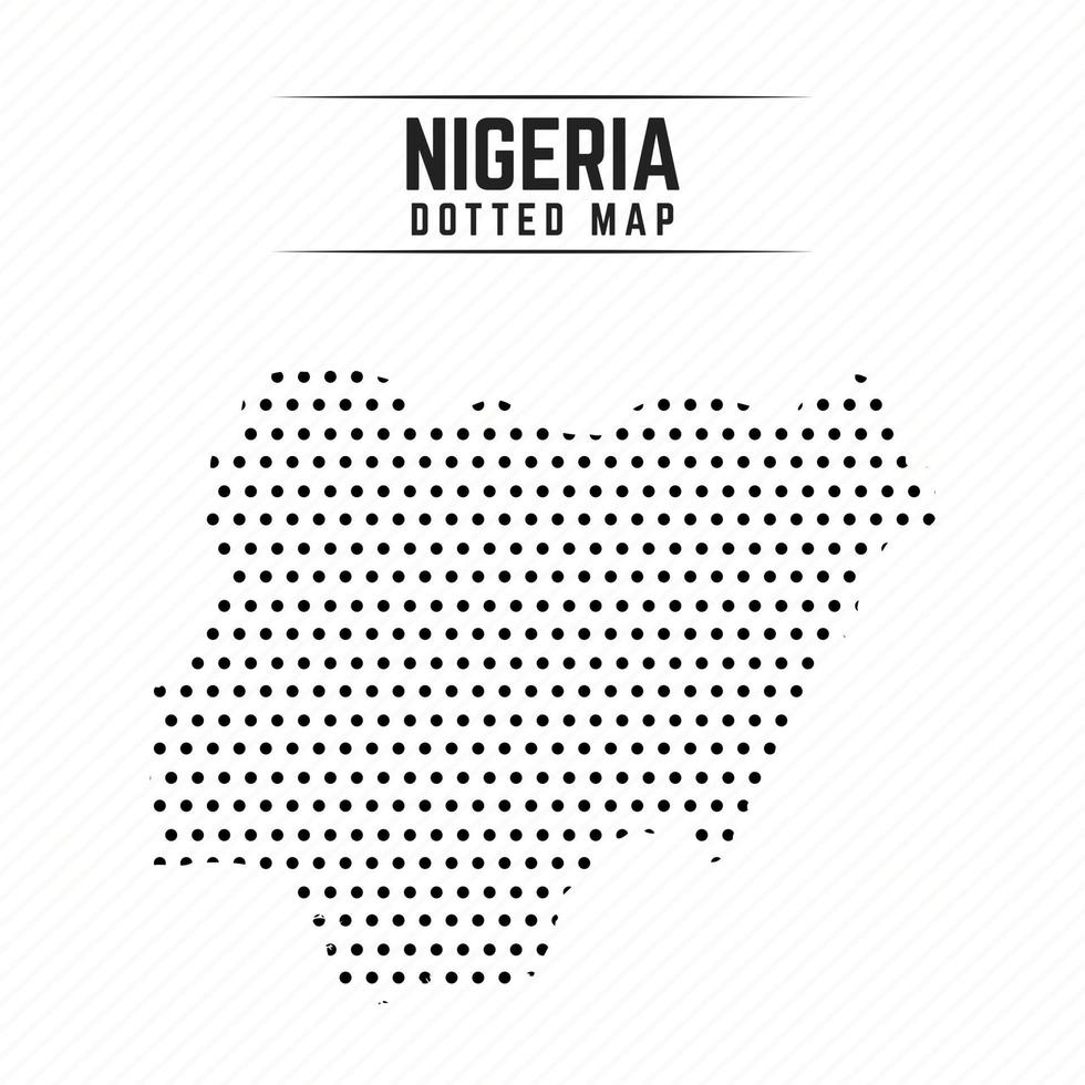 mappa tratteggiata della nigeria vettore