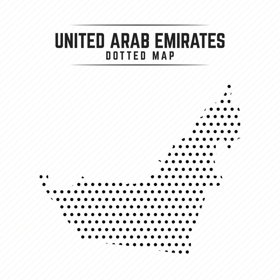 mappa punteggiata degli emirati arabi uniti vettore