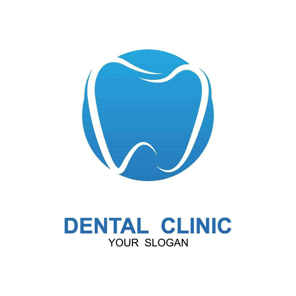 dentale logo per dentista e dentale clinica vettore