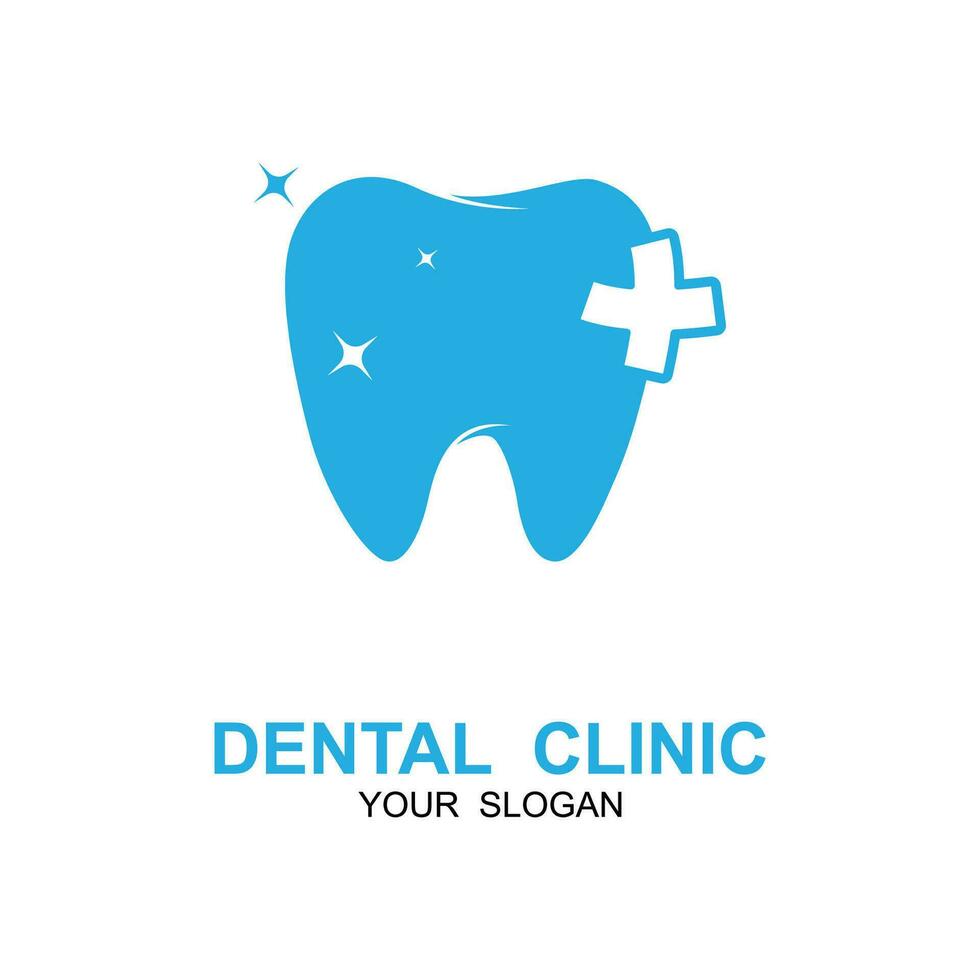 dentale logo per dentista e dentale clinica vettore
