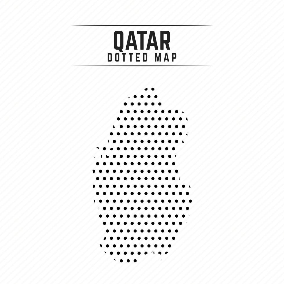 mappa punteggiata del qatar vettore