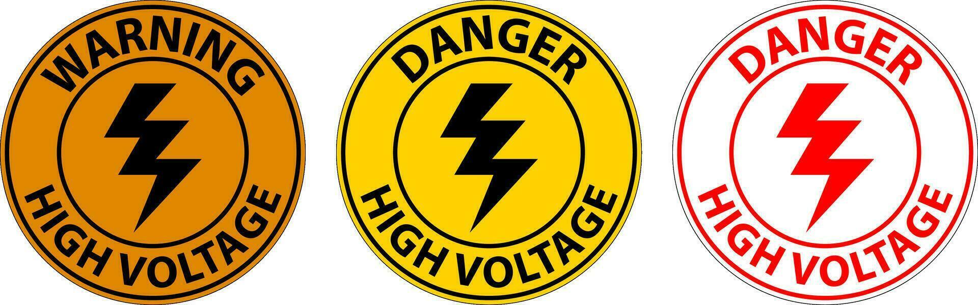 pavimento cartello, Pericolo alto voltaggio vettore