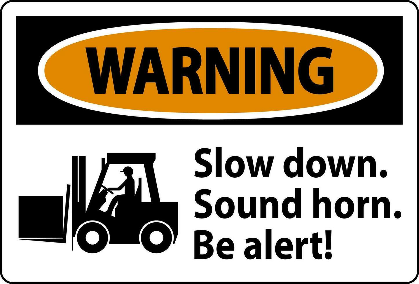 avvertimento etichetta lento giù suono corno essere mettere in guardia vettore