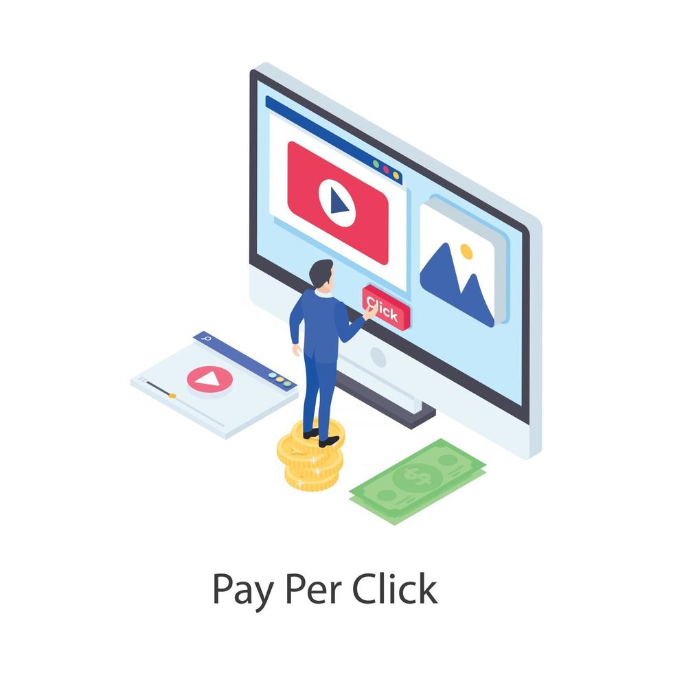 pay per click vettore