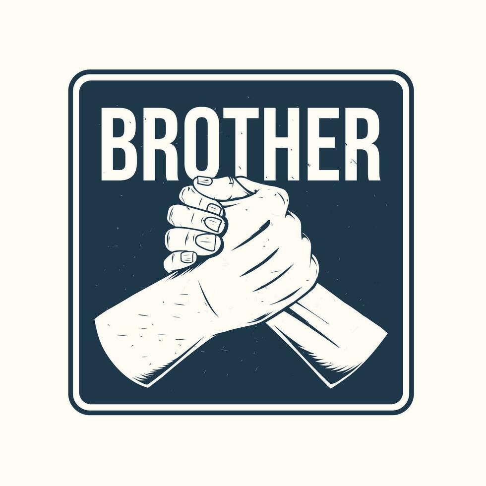 fratellanza logo design modello ,Vintage ▾ stile vettore