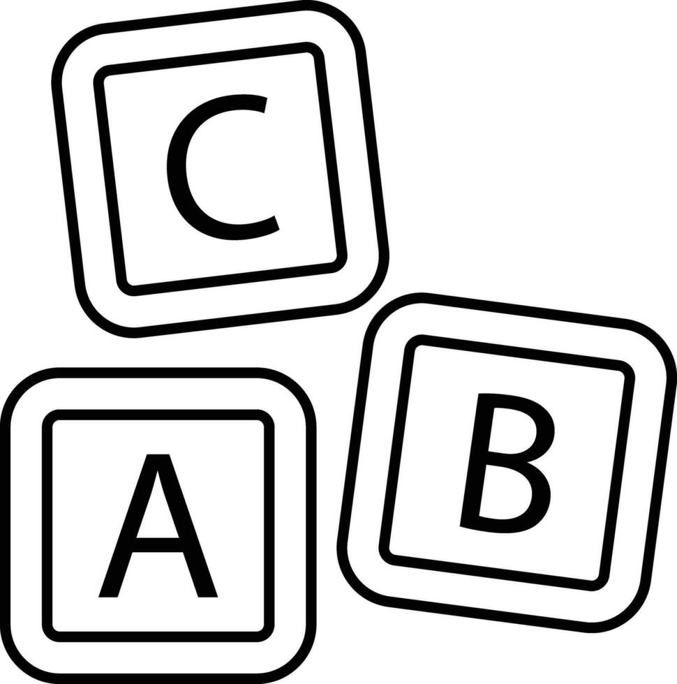 alfabeti linea icone design stile vettore