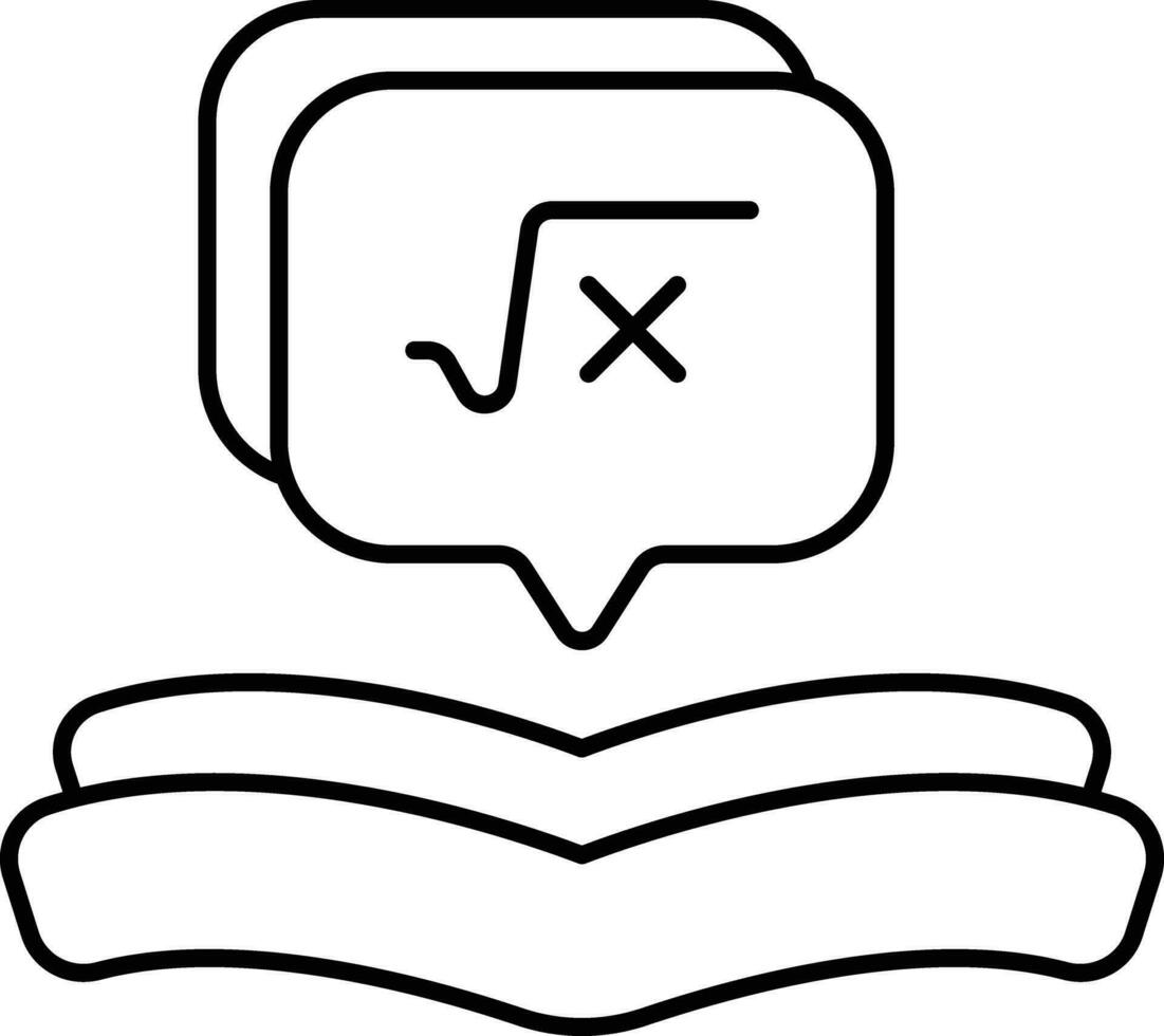 matematica classe linea icone design stile vettore