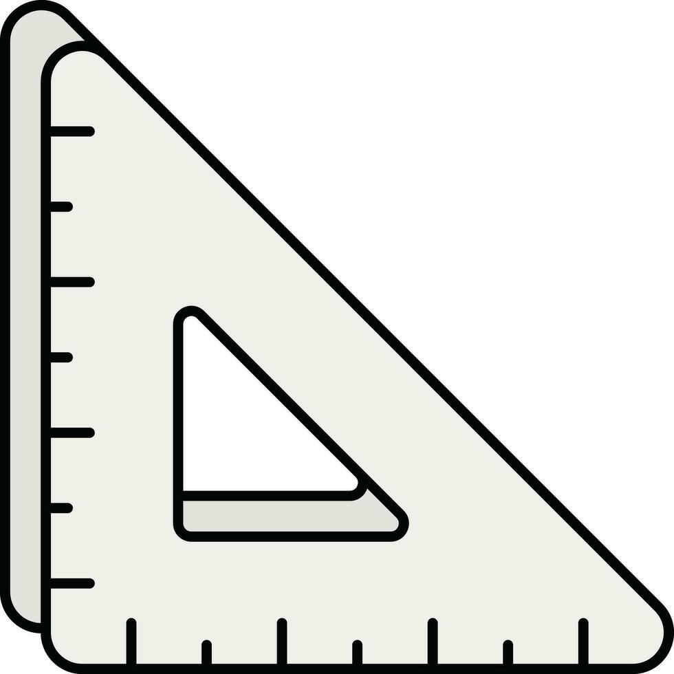 triangolare righello colore schema icone design stile vettore