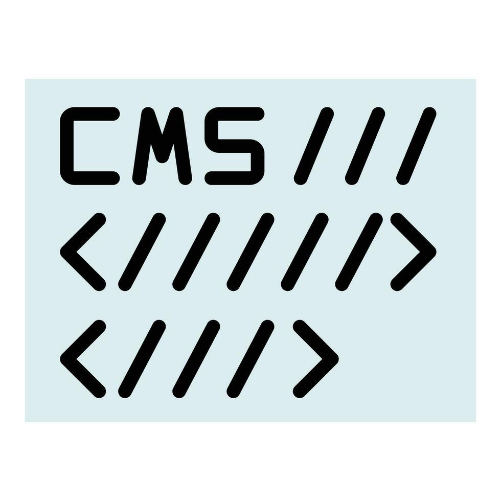 cms codice icona vettore piatto