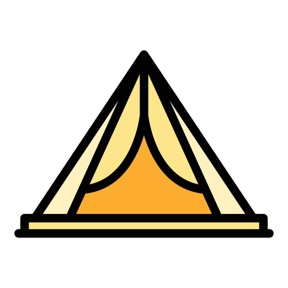 tenda bungalow icona vettore piatto