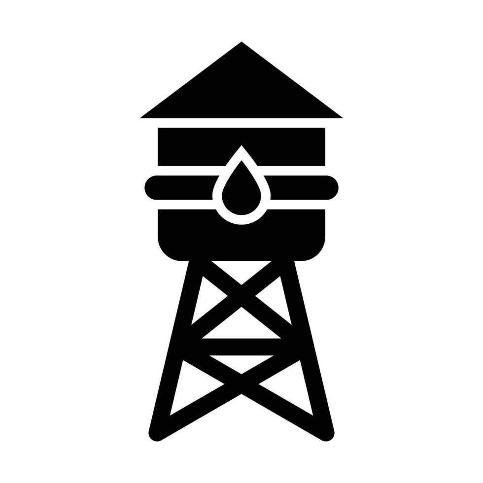 acqua Torre vettore glifo icona per personale e commerciale uso.