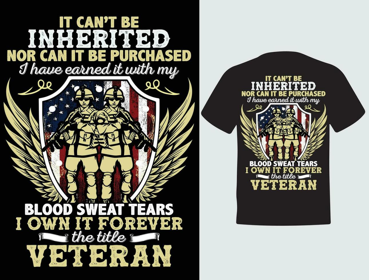 americano veterano maglietta disegno, grafico tipografia arte vettore