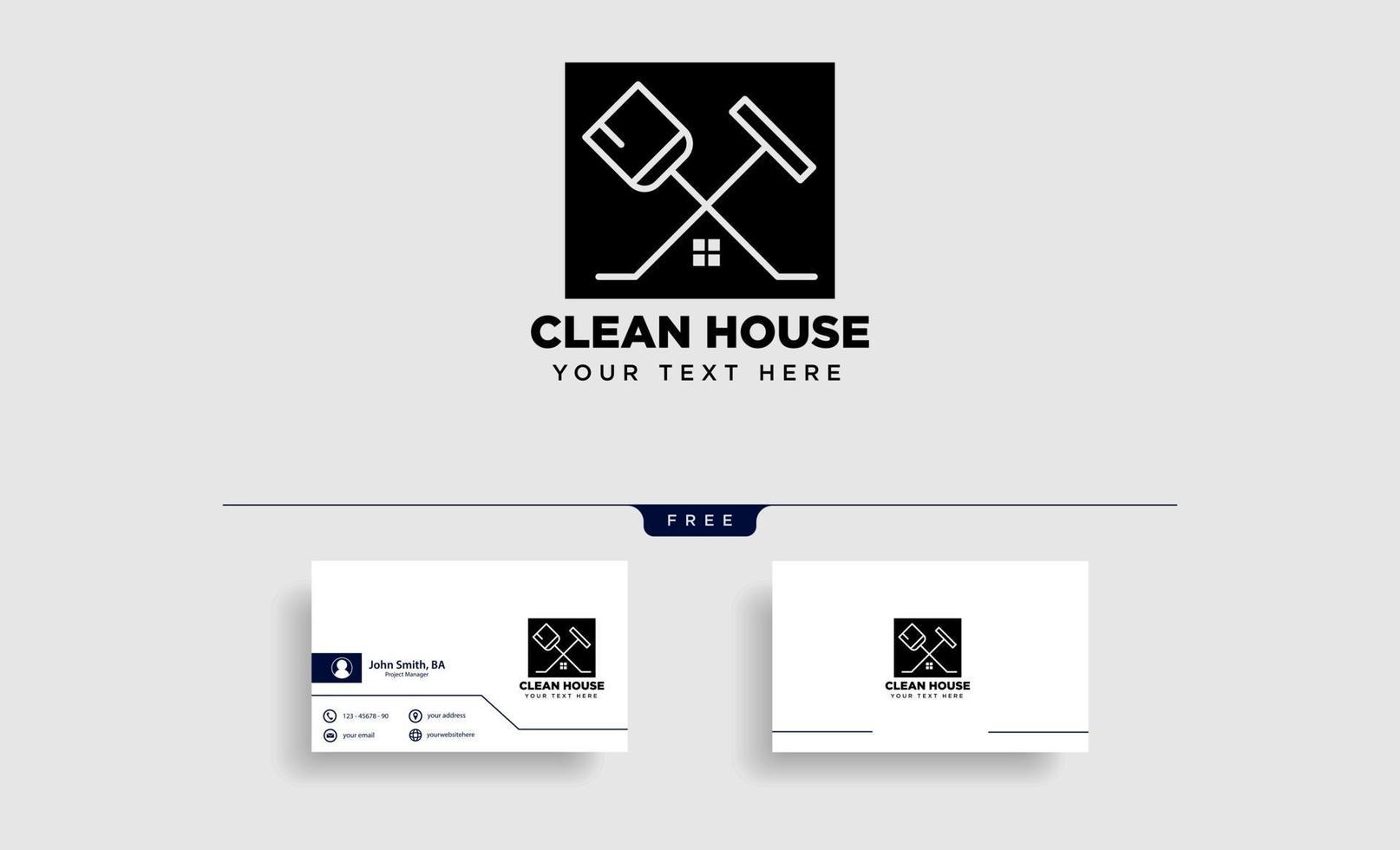 servizio di pulizia casa eco logo modello vettoriale illustrazione icona elemento vettore isolato