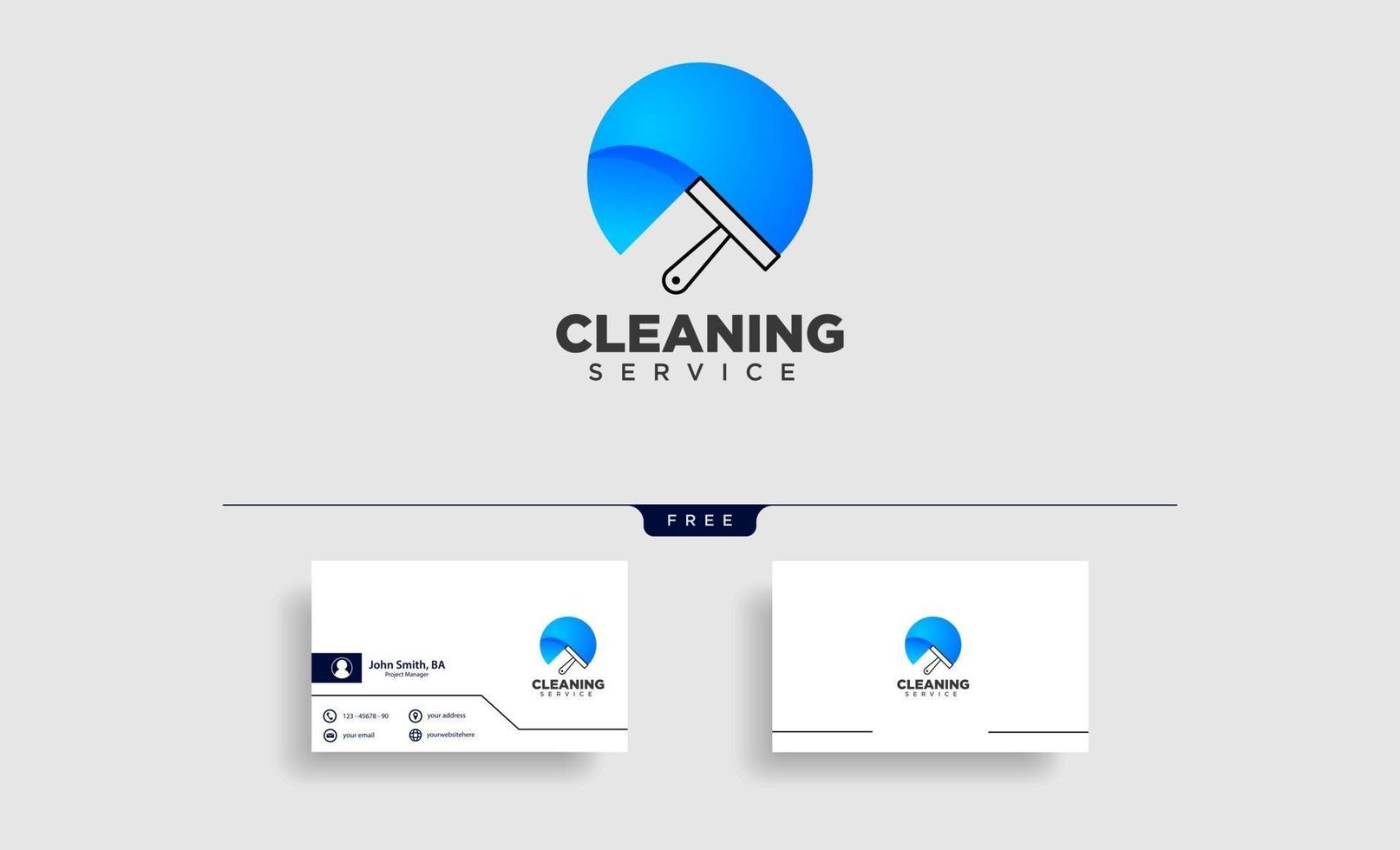 servizio di pulizia casa eco logo modello vettoriale illustrazione icona elemento vettore isolato