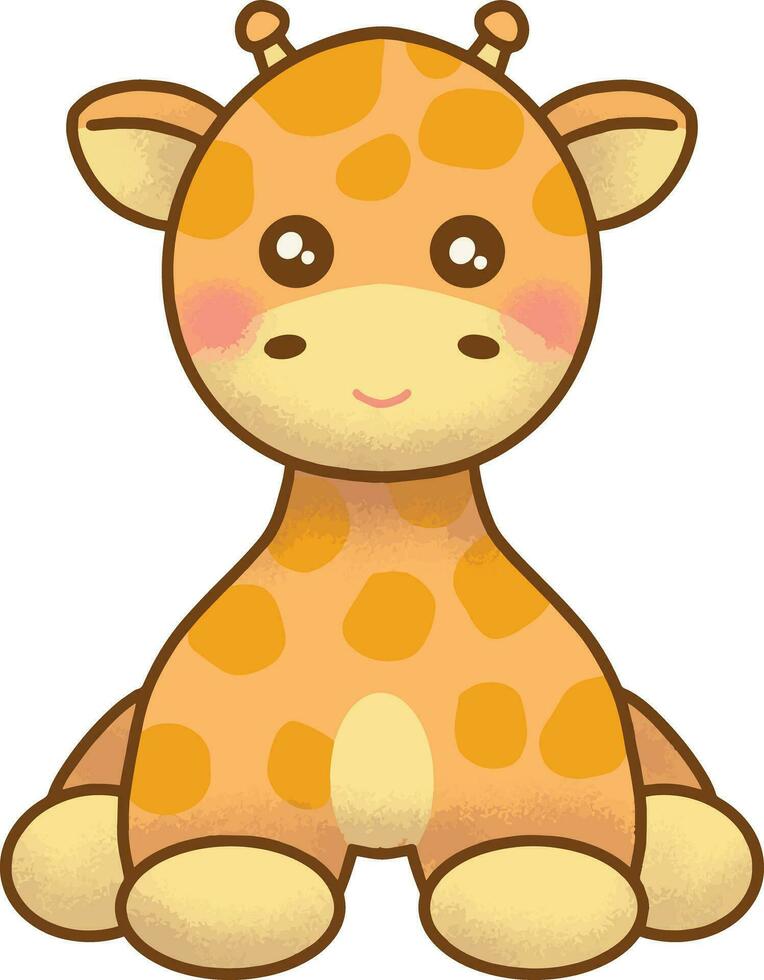 simpatica illustrazione di giraffa vettore