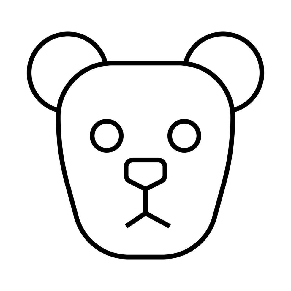 orso icona, cartello, simbolo nel linea stile vettore