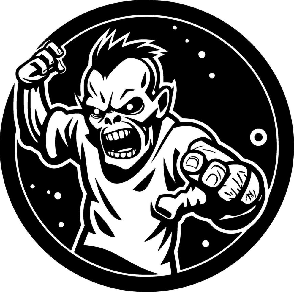 zombie - minimalista e piatto logo - vettore illustrazione