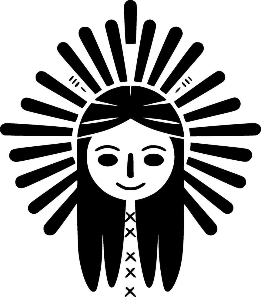 hippie - minimalista e piatto logo - vettore illustrazione