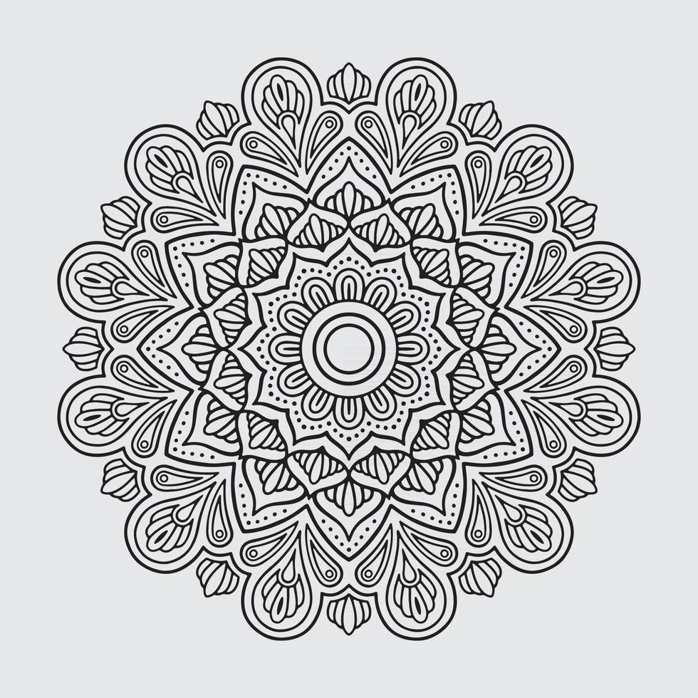 vettore di disegno decorativo mandala pro vettore