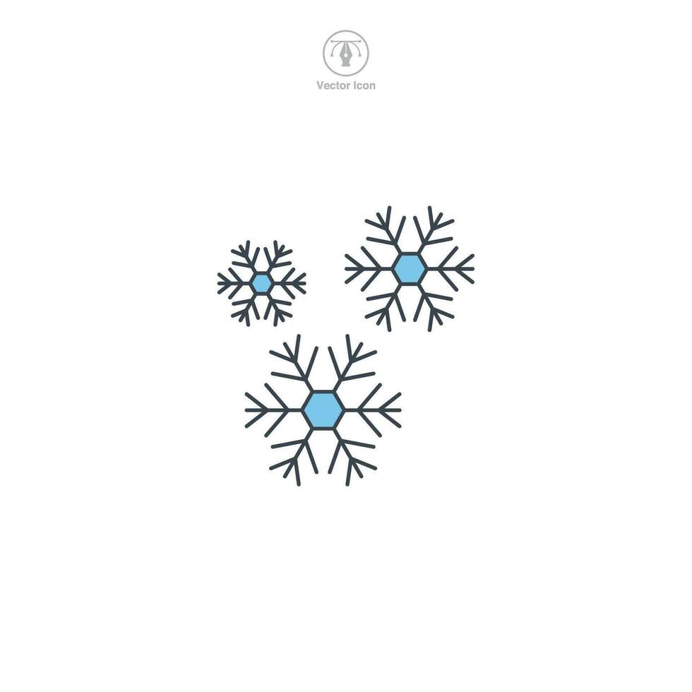 fiocco di neve icona simbolo vettore illustrazione isolato su bianca sfondo