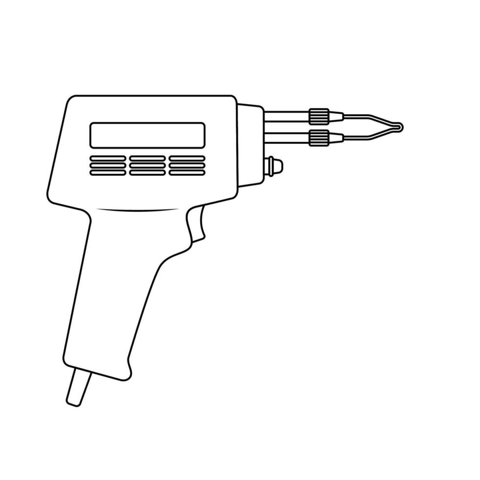 saldatura pistola schema icona illustrazione su bianca sfondo vettore