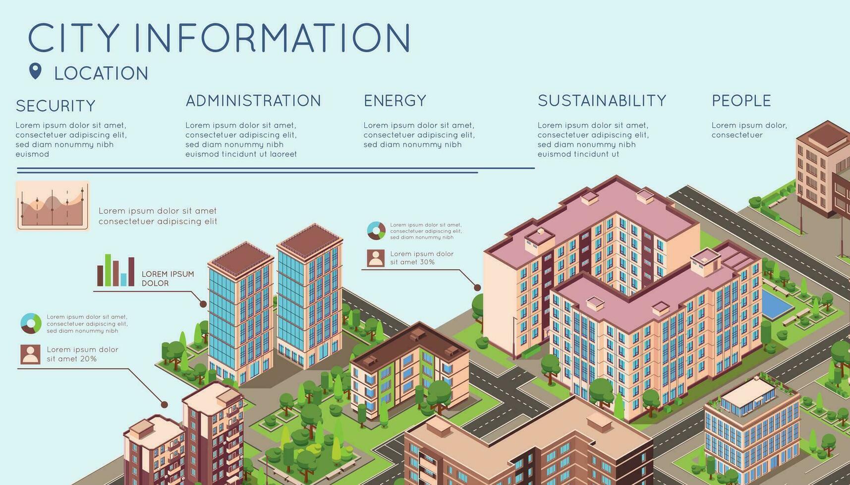 città informazione edifici infografica vettore