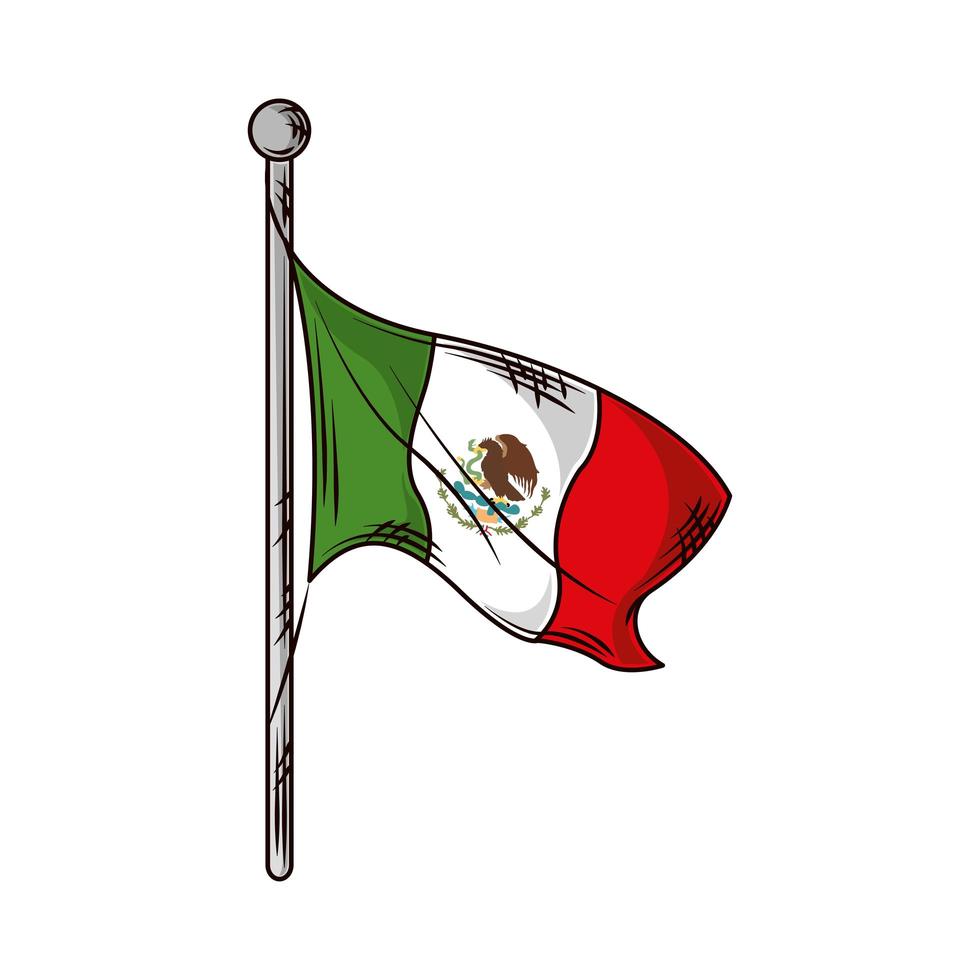 bandiera messicana nazionale vettore