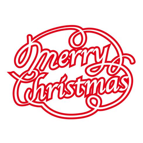 Progettazione di logo di Buon Natale, illustrazione vettoriale. vettore