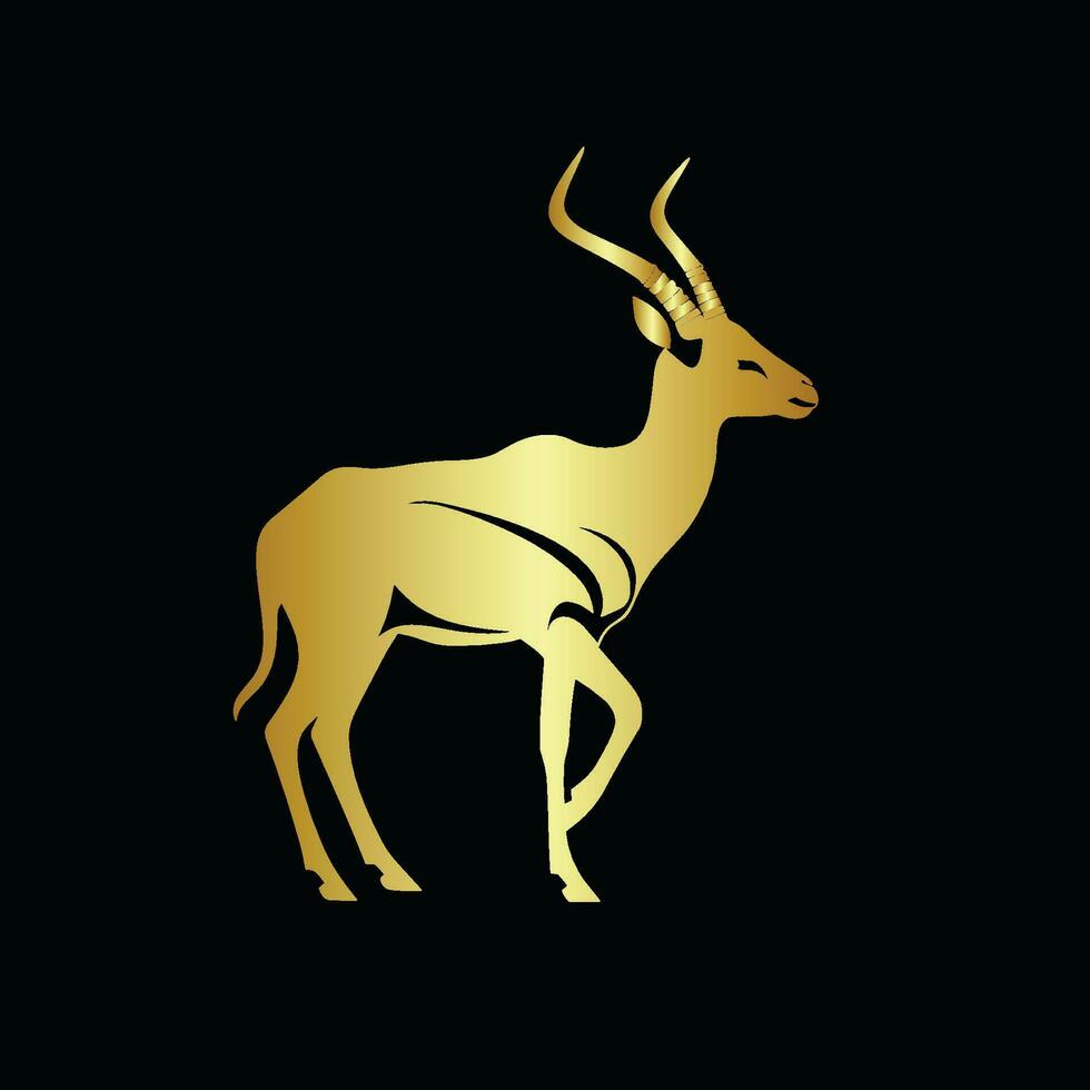 oro vettore illustrazione di un' gazzella